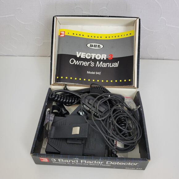 Bel Home Electronics One Size Black Vector 3 Model 942 3 Band Radar Detector - Picture 1 of 4